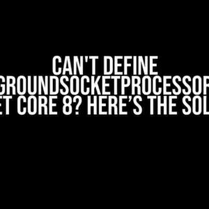 Can't define BackgroundSocketProcessor with ASP.NET Core 8? Here’s the Solution!