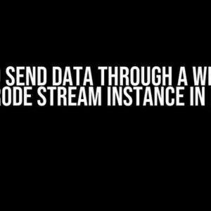 How to Send Data Through a Writable Dockerode Stream Instance in Node.js