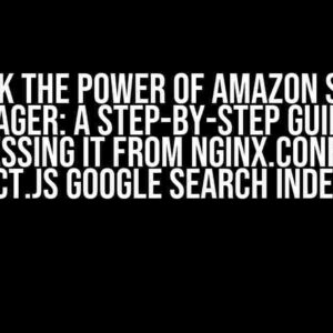 Unlock the Power of Amazon Secret Manager: A Step-by-Step Guide to Accessing it from Nginx.conf for React.js Google Search Indexing