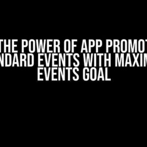 Unlock the Power of App Promotion: Get All Standard Events with Maximum App Events Goal