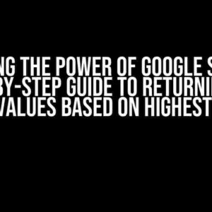 Unlocking the Power of Google Sheets: A Step-by-Step Guide to Returning Top Column Values Based on Highest Average