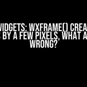 wxWidgets: wxFrame() creation diverges by a few pixels, what am I doing wrong?